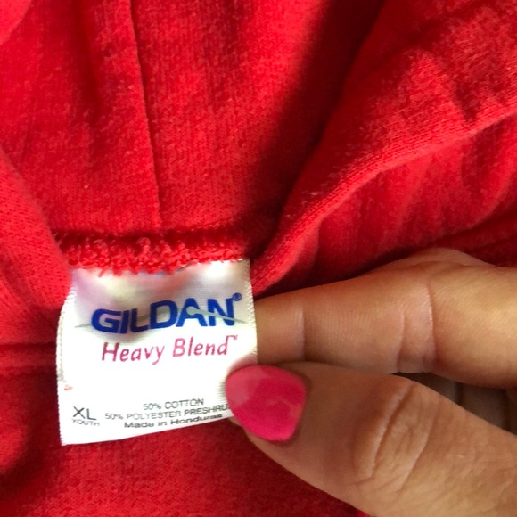 Kutis Soccer Club Logo Pullover Hoodie | Boys’ Red - Picture 5 of 5